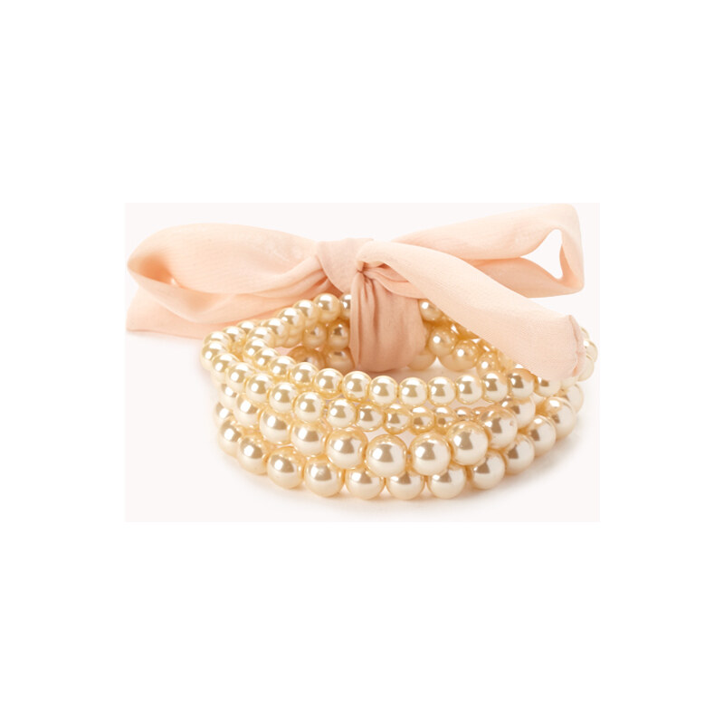 Forever 21 Iconic Faux Pearl Bracelet Set