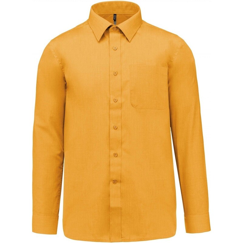 Kariban K545 pánská košile s dlouhým rukávem žlutá M