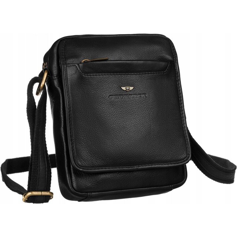 Peterson Černá pánská messenger taška [DH] PTN 1117-NDM BLACK
