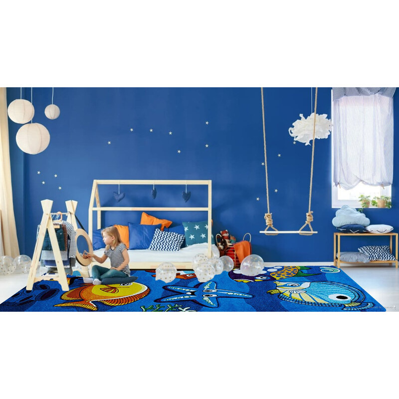 Berfin Dywany Dětský kusový koberec Smart Kids 22308 Blue - 160x230 cm