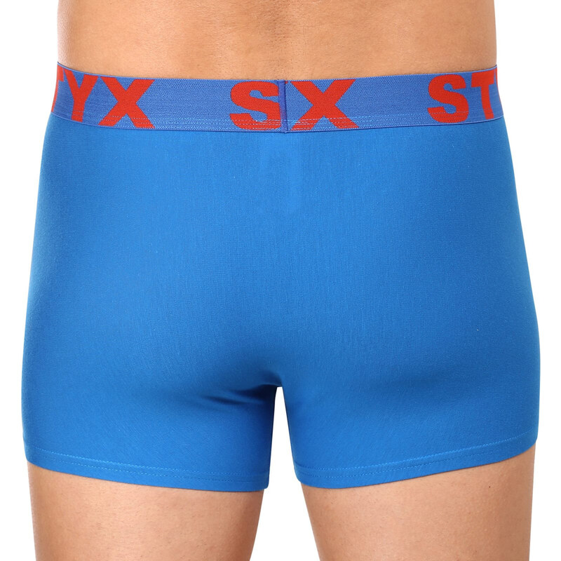 3PACK pánské boxerky Styx sportovní guma nadrozměr modré (3R96879) 5