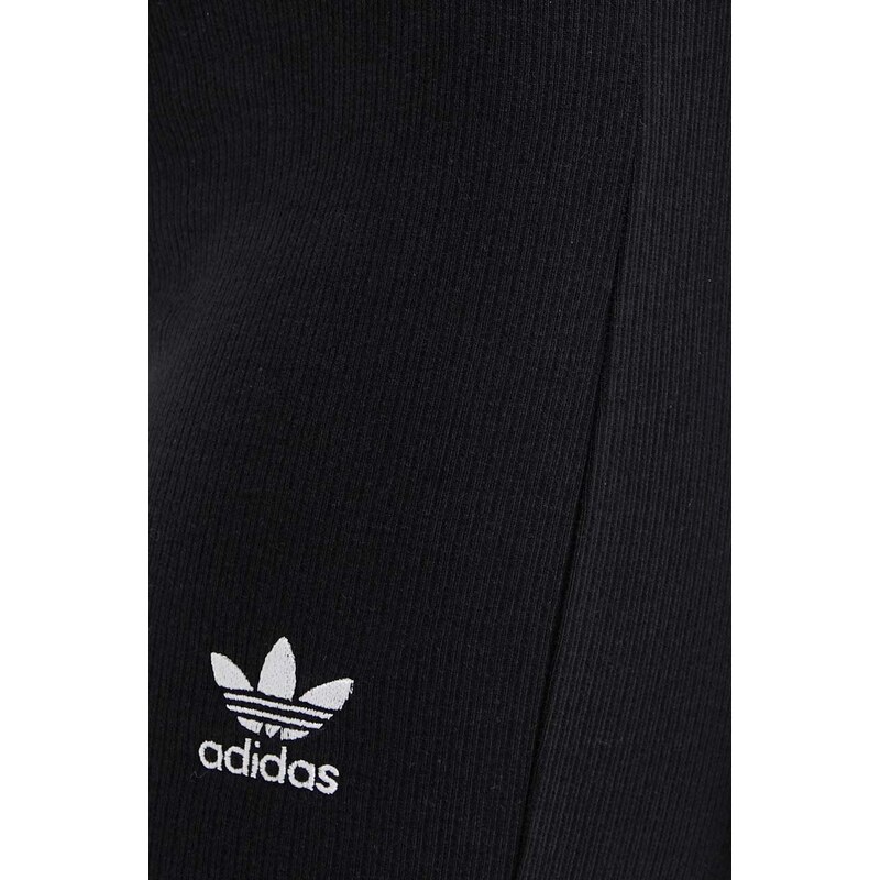 Kalhoty adidas Originals dámské, černá barva, zvony, high waist, II8056