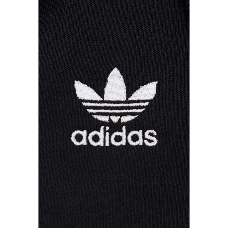 Mikina adidas Originals pánská, černá barva, s kapucí, hladká, IL2511