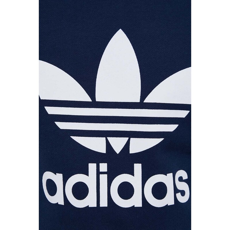 Bavlněná mikina adidas Originals pánská, tmavomodrá barva, s potiskem