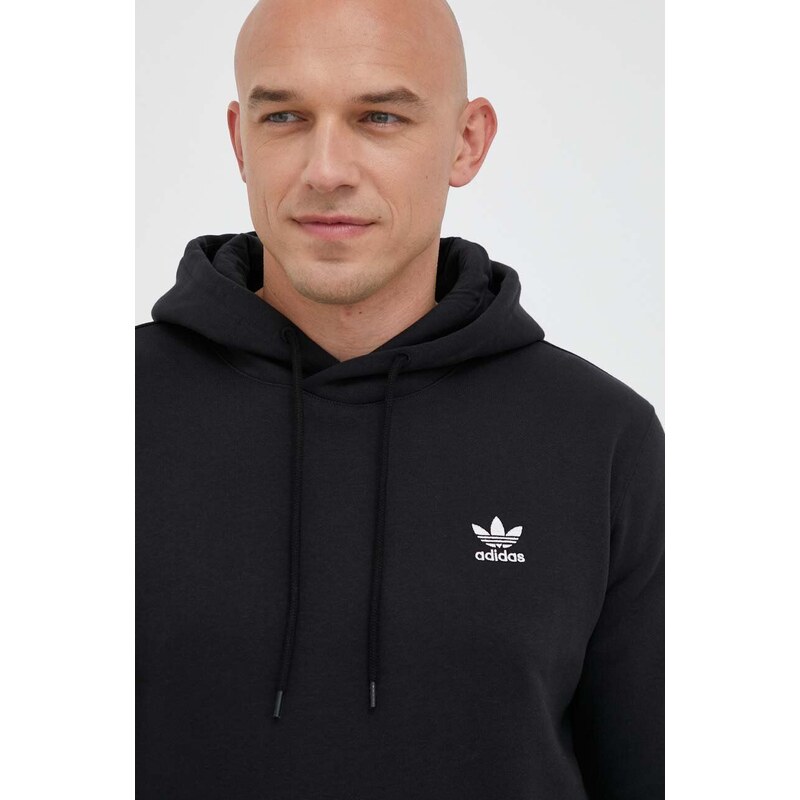 Mikina adidas Originals pánská, černá barva, s kapucí, s aplikací, IM4522