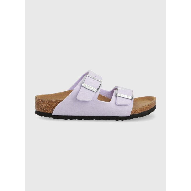 Dětské pantofle Birkenstock fialová barva