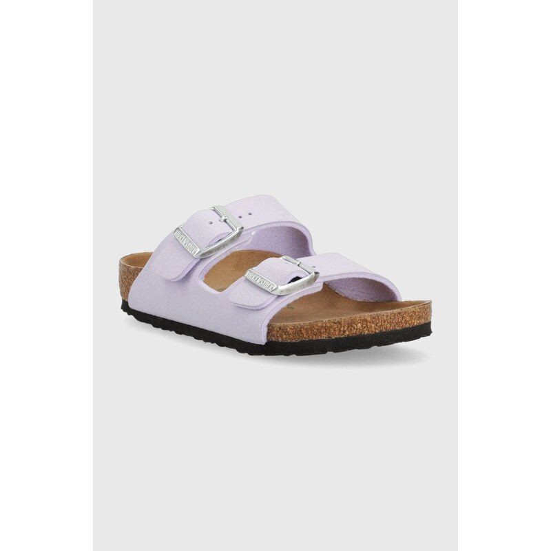 Dětské pantofle Birkenstock fialová barva