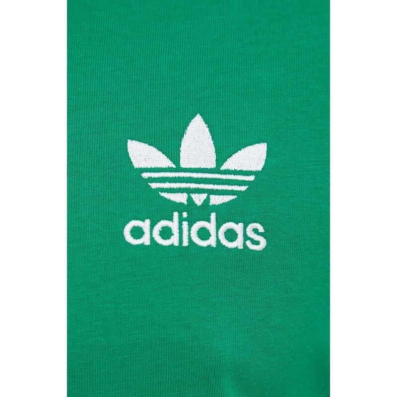 Bavlněné tričko adidas Originals zelená barva, s potiskem, IM0410