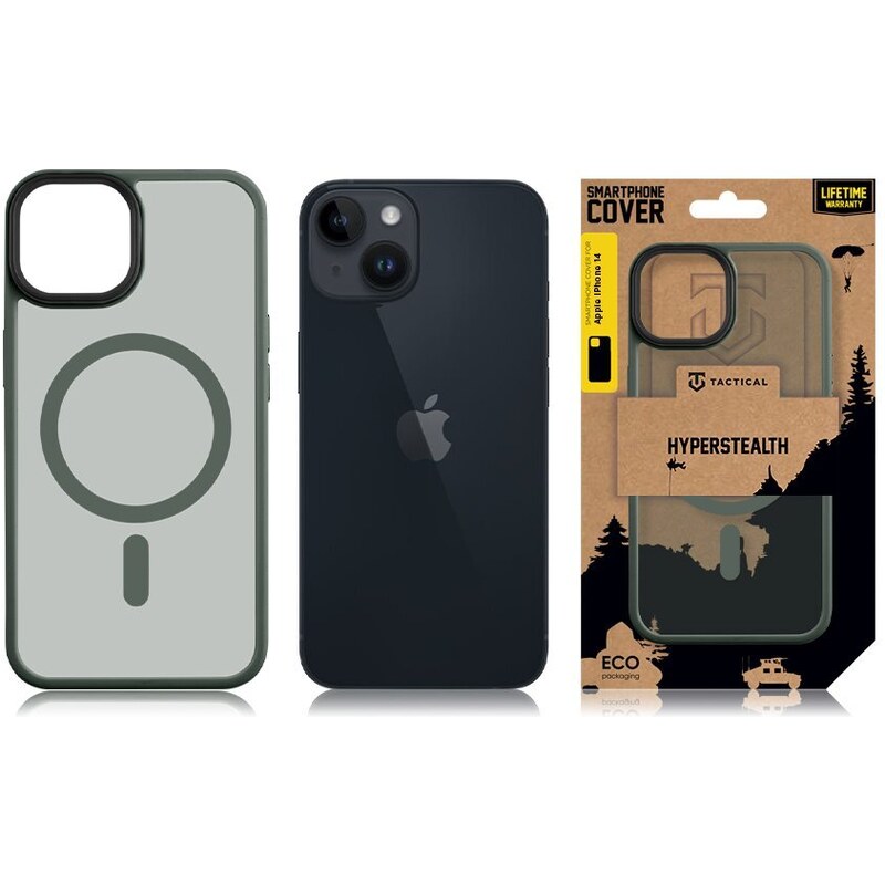 Ochranný kryt pro iPhone 14 - Tactical, MagForce Hyperstealth Forest Green