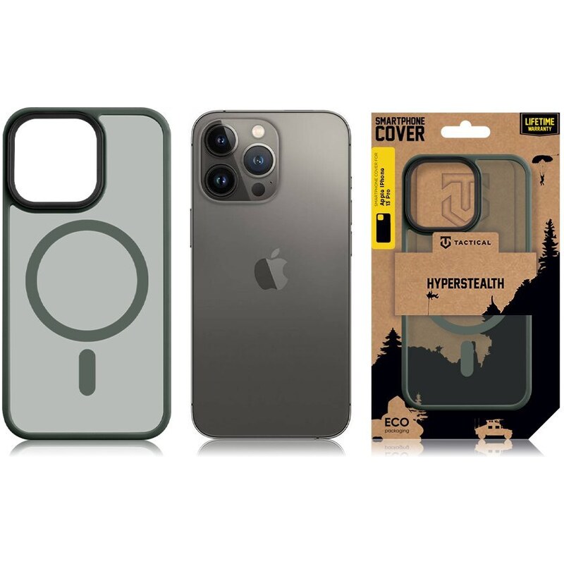 Ochranný kryt pro iPhone 13 Pro - Tactical, MagForce Hyperstealth Forest Green