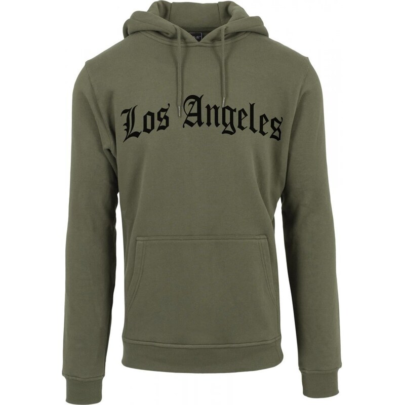 MISTER TEE Los Angeles Wording Hoody - olive