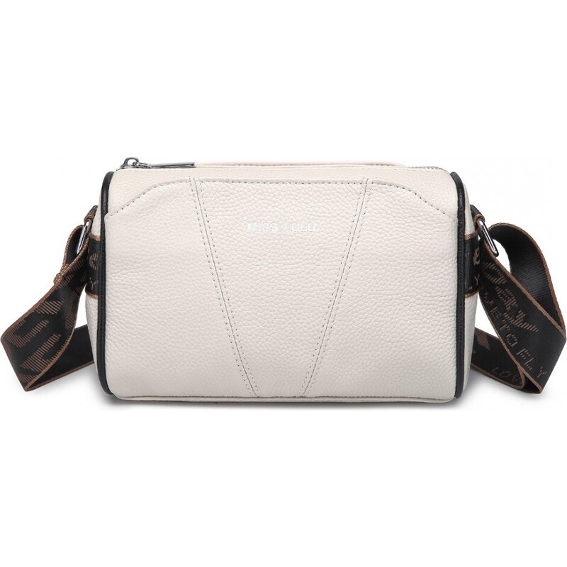 Miss Lulu Kabelka crossbody kožená white