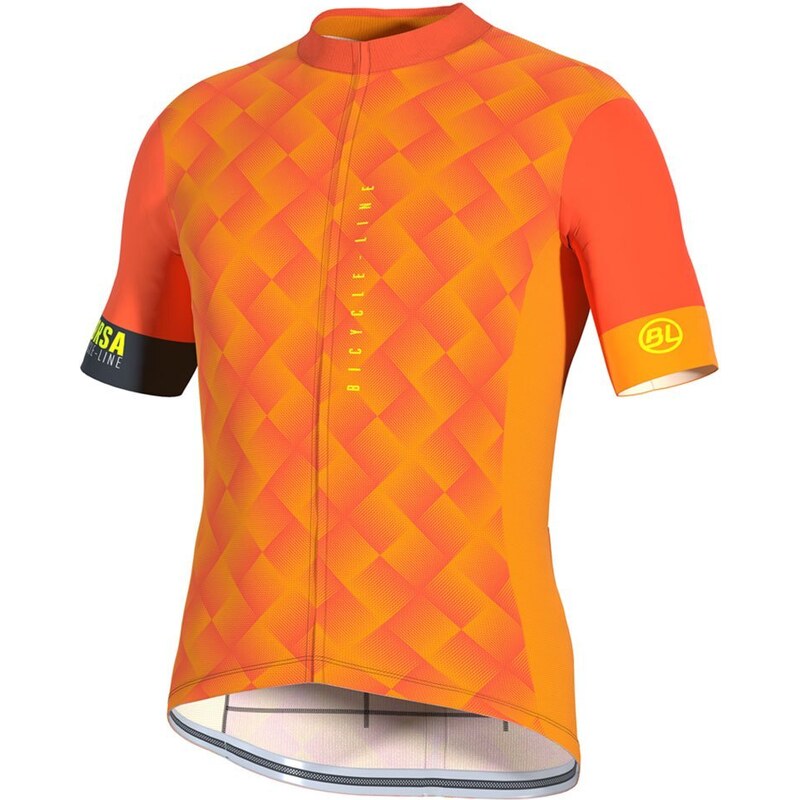 Bicycle Line - Italské cyklistické oblečení Pánský cyklistický dres CONEGLIANO oranžový