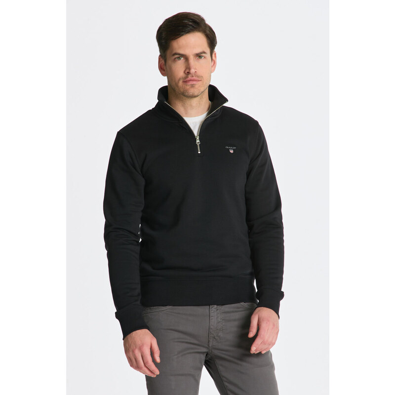 MIKINA GANT ORIGINAL HALF ZIP SWEAT černá S