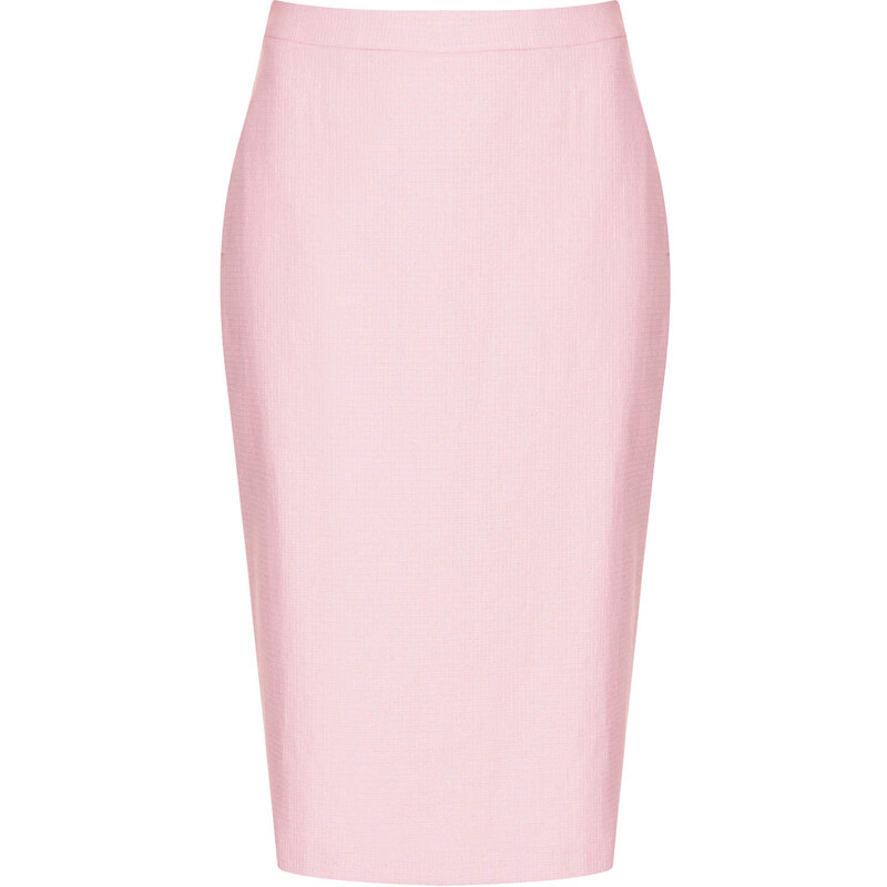 Topshop Pink Tweed Pencil Skirt