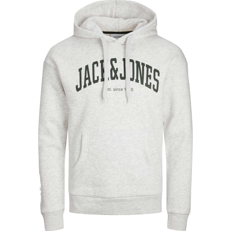 JACK & JONES Mikina JJEJosh černá / bílý melír