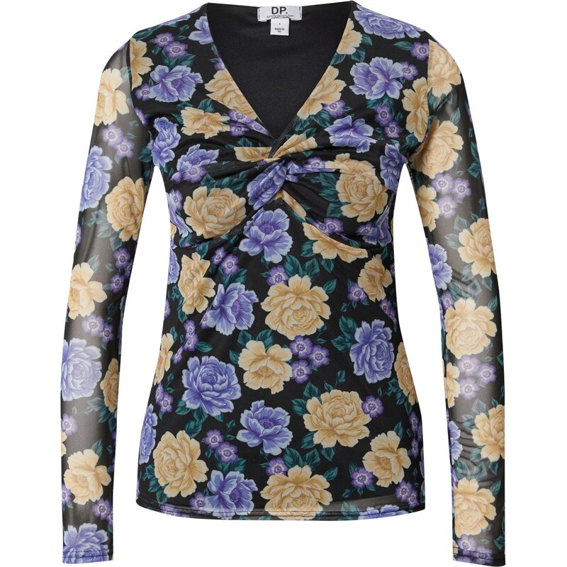 Dorothy Perkins Tričko pastelově žlutá / smaragdová / fialová / černá 109841837