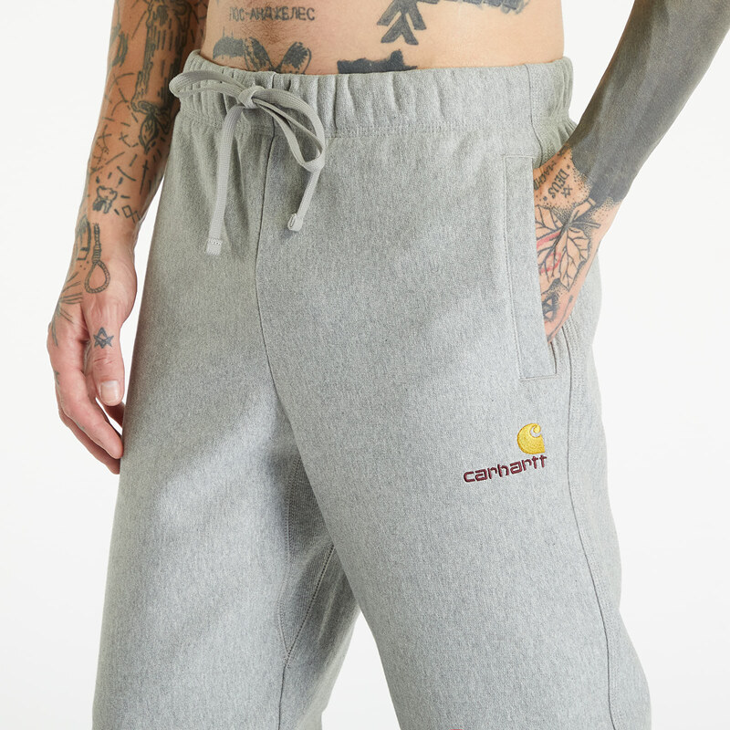 Pánské tepláky Carhartt WIP American Script Jogging Pant UNISEX Grey Heather