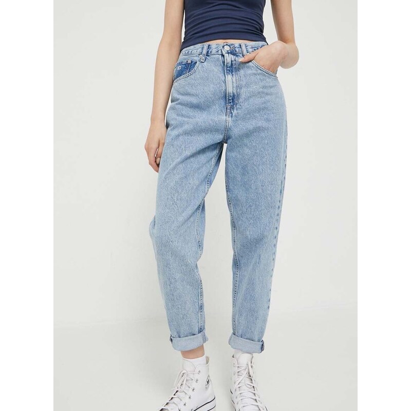 Džíny Tommy Jeans Mom Jean dámské, high waist