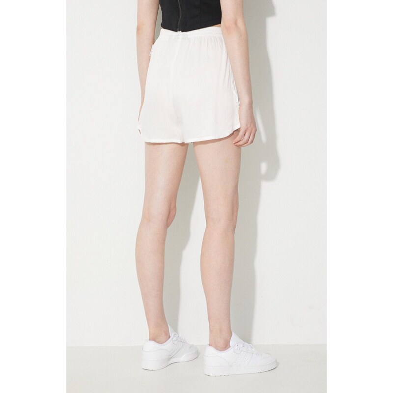 Kraťasy adidas adidas Originals Club Shorts dámské, bílá barva, hladké, high waist, IB5797-white