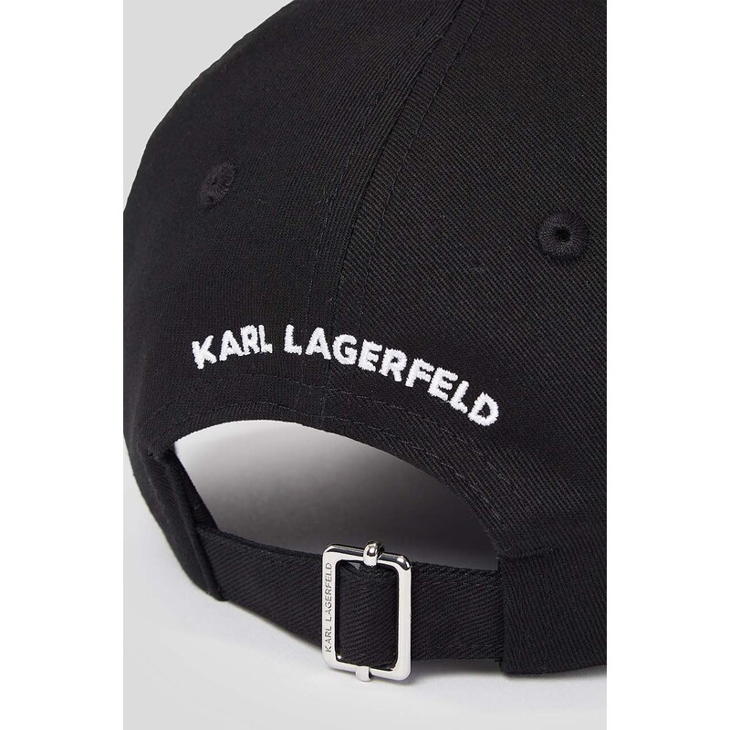 Kšiltovka Karl Lagerfeld bílá barva, s aplikací
