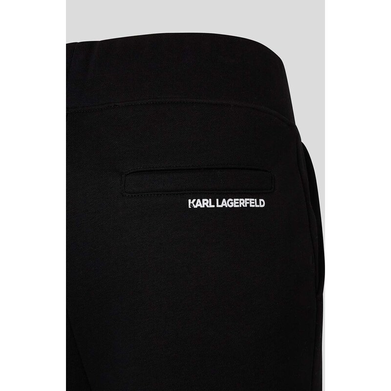 Tepláky Karl Lagerfeld dámské, černá barva, s aplikací