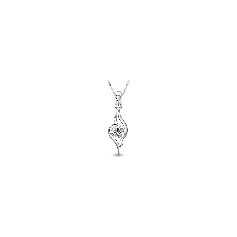 LightInTheBox 925 Sterling Silver Platinum Plated Pendant with Shining Rhinestone (buy 1 get 2 free gifts)