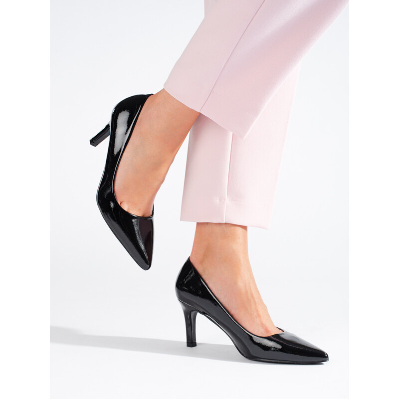 GOODIN Shelvt classic women's heeled pumps black lacquered