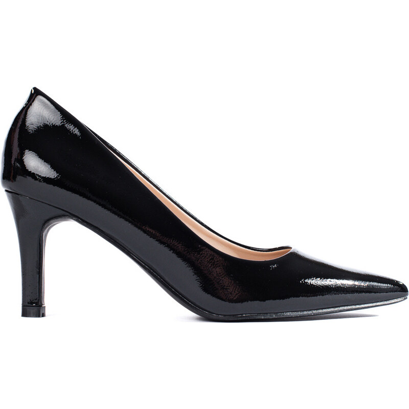 GOODIN Shelvt classic women's heeled pumps black lacquered