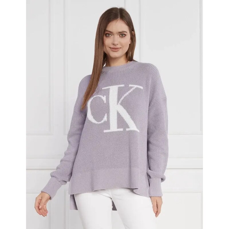 CALVIN KLEIN JEANS Svetr CK INTARSIA LOOSE SWEATER | Regular Fit