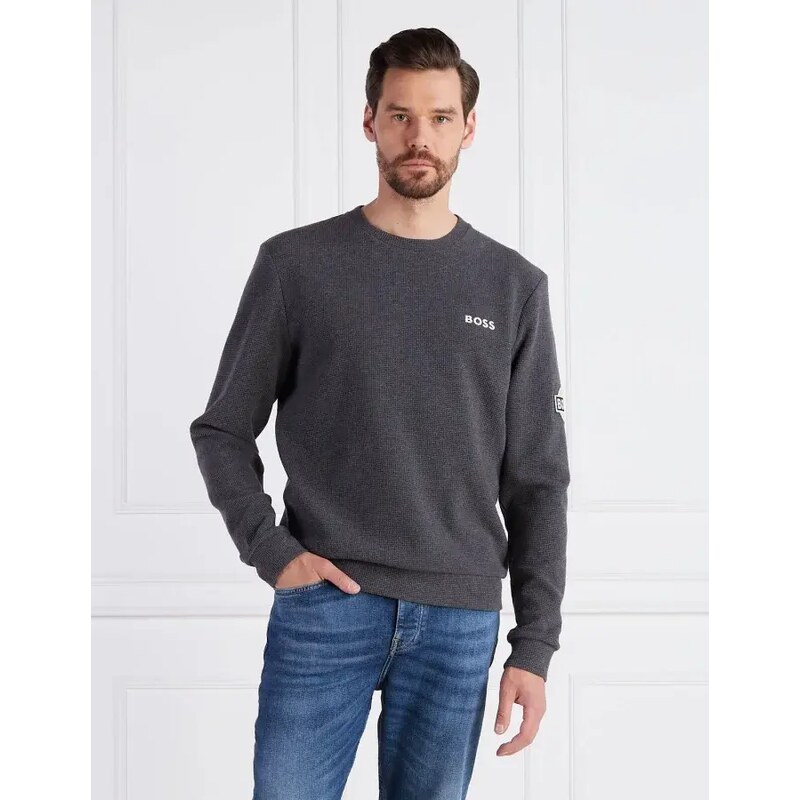 BOSS BLACK Svetr Structure Sweatshirt | Regular Fit