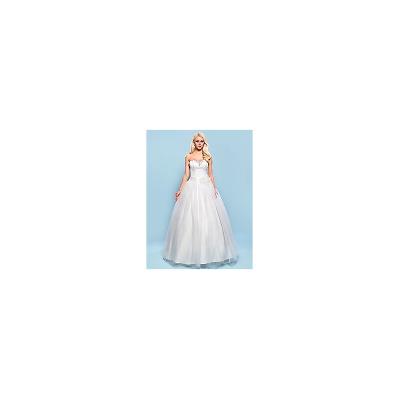 LightInTheBox Ball Gown Sweetheart Floor-length Satin And Tulle Wedding Dress