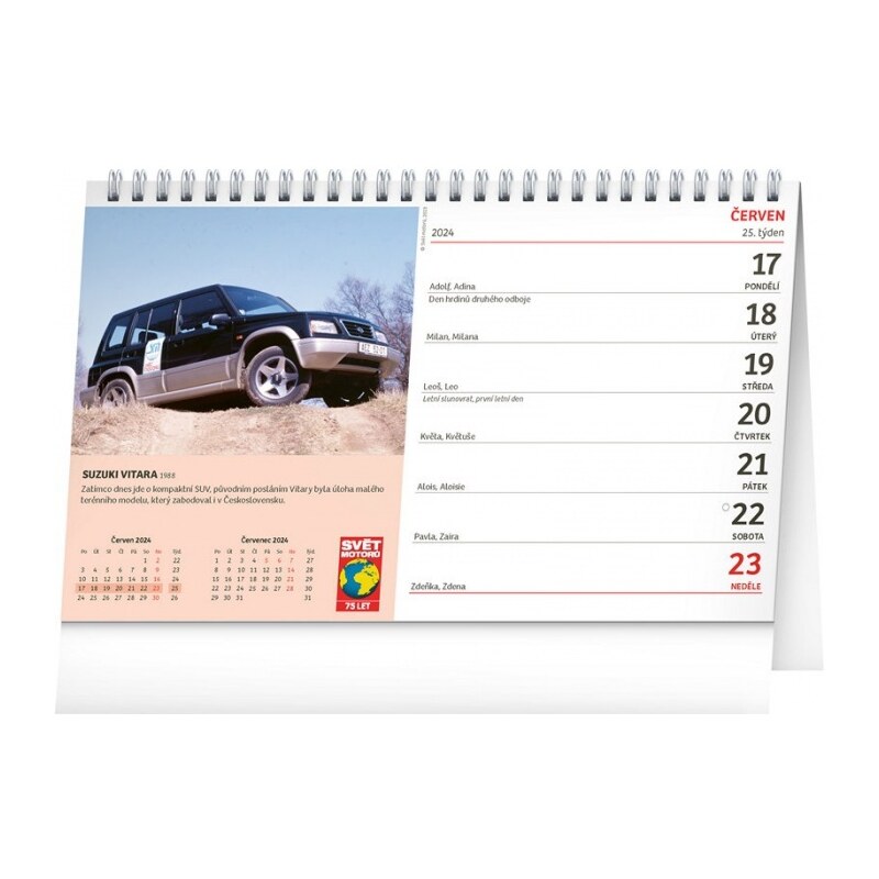 PRESCO GROUP, a.s. Stolní kalendář Svět motorů – auta, která jsme milovali 2024 PGS-32621-24