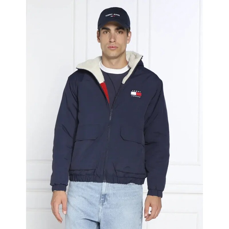 Tommy Jeans Oboustranná bunda SHERPA | Relaxed fit