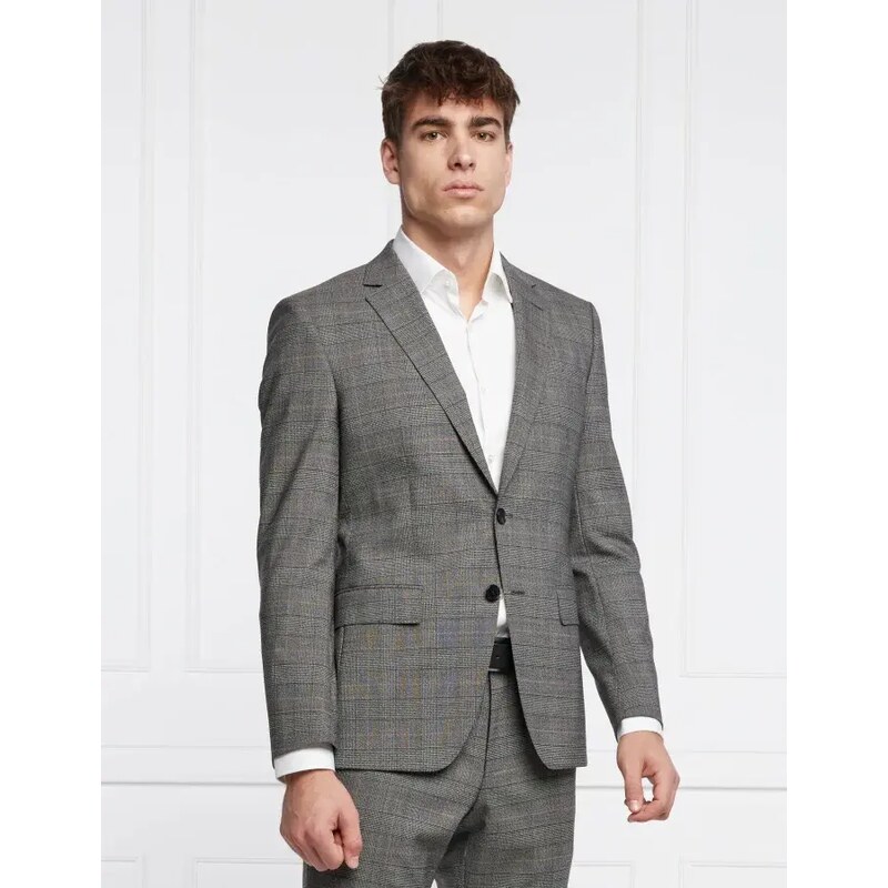 BOSS BLACK Vlněná sako H-Huge-MM-214 | Slim Fit