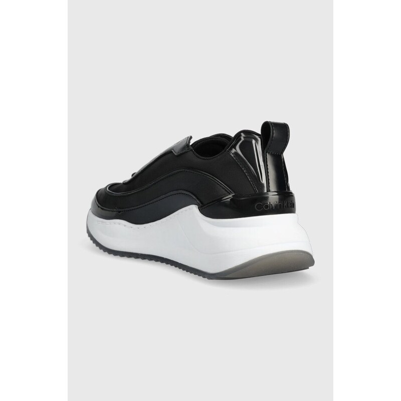 Sneakers boty Calvin Klein CHUNKY INTERNAL WEDG černá barva, HW0HW01552