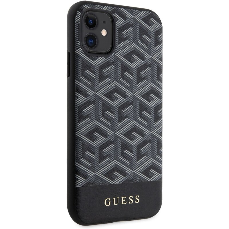 Ochranný kryt pro iPhone 11 - Guess, G Cube MagSafe Black