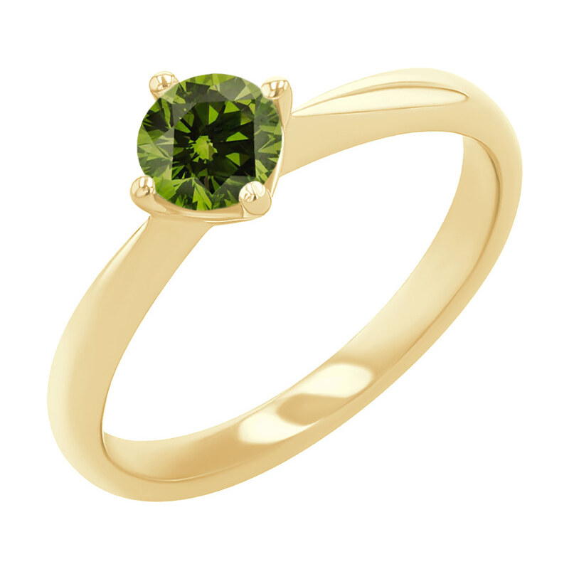 Eppi Zásnubní prsten se zeleným diamantem Mahiya