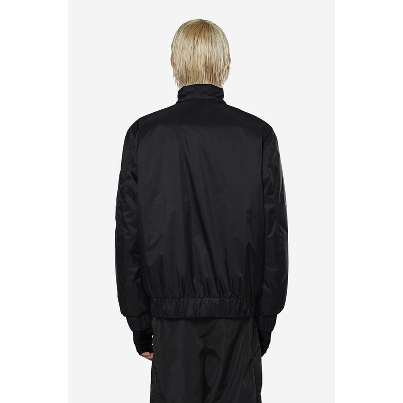 Nepromokavá bunda Rains černá barva, přechodná, oversize, 15530.-BLACK