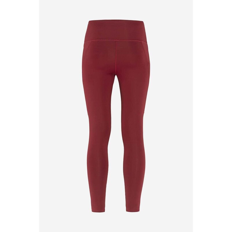 Legíny Fjallraven Abisko Tights W F84773 346 dámské, vínová barva, hladké