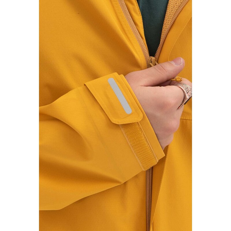 Nepromokavá bunda Fjallraven Hydratic Trail Jacket HC M F86984 161 pánská, žlutá barva, přechodná