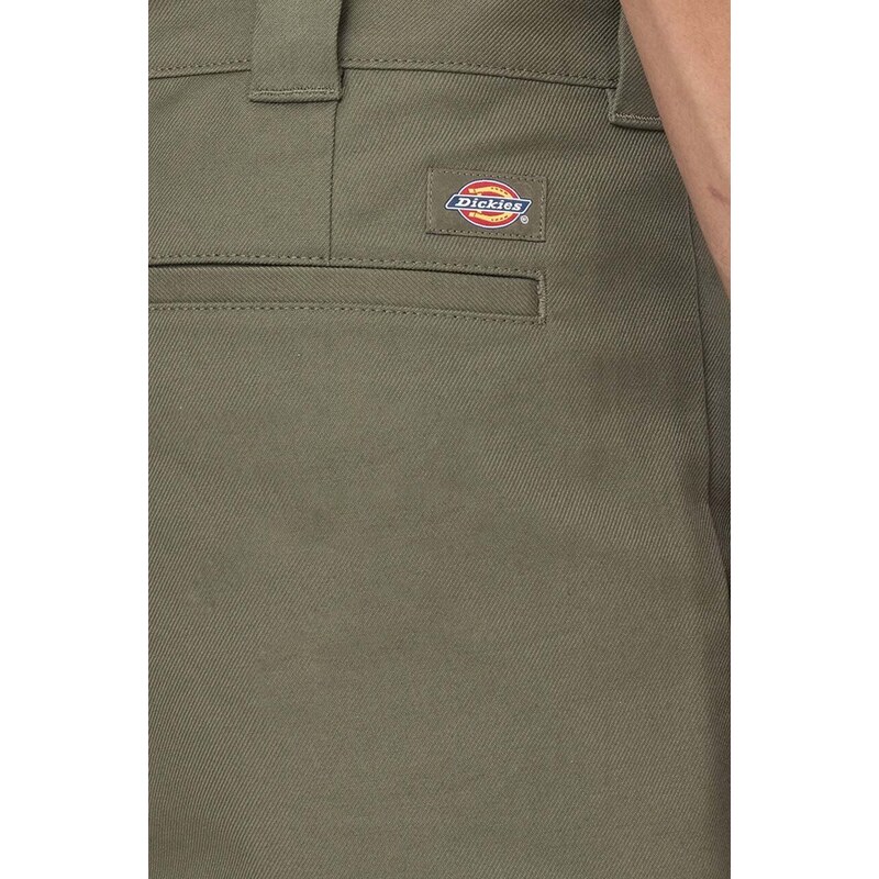 Bavlněné šortky Dickies Cobden zelená barva, DK0A4XESMGR-GREEN