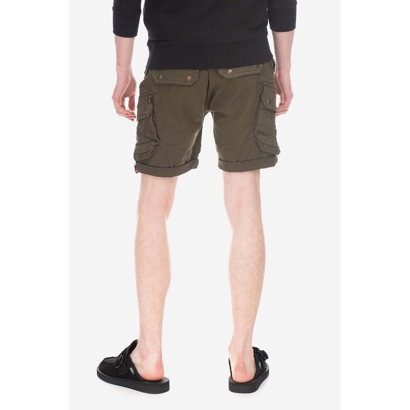 Kraťasy Alpha Industries Combat Short pánské, zelená barva, 116210.142-green