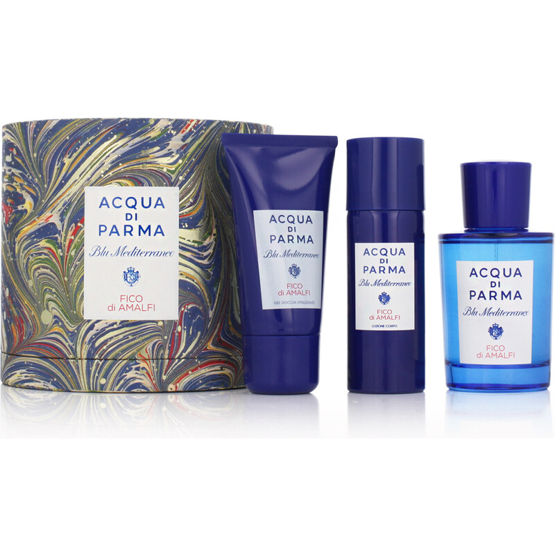 Acqua Di Parma Blu Mediterraneo Fico di Amalfi EDT 75 ml + SG 40 ml + BL 50 ml UNISEX varianta Abstract Painting Cover