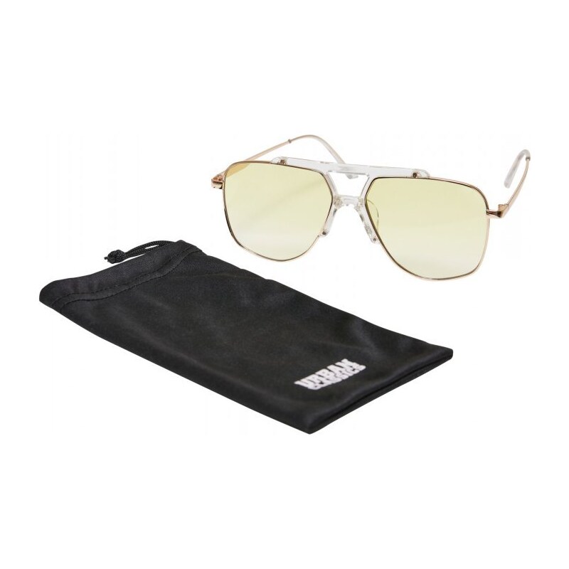 URBAN CLASSICS Sunglasses Saint Tropez - transparent/gold