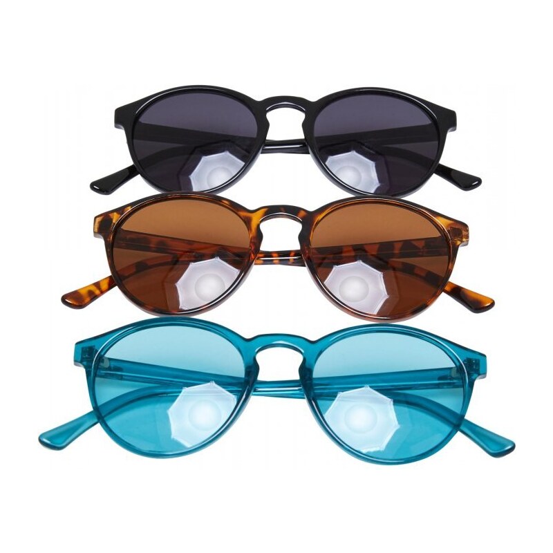 URBAN CLASSICS Sunglasses Cypress 3-Pack - black/watergreen/amber