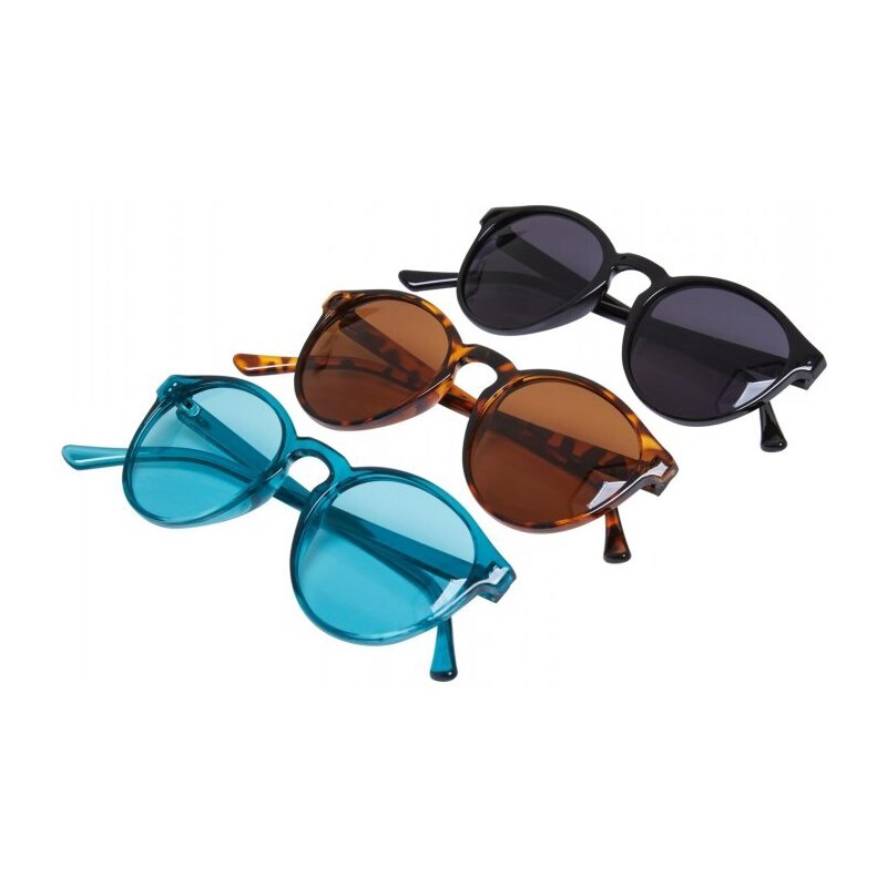 URBAN CLASSICS Sunglasses Cypress 3-Pack - black/watergreen/amber