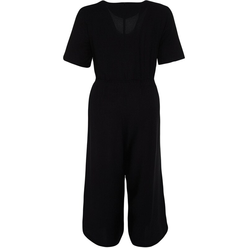 Trendyol Curve Black Waist Detailed Jumpsuit