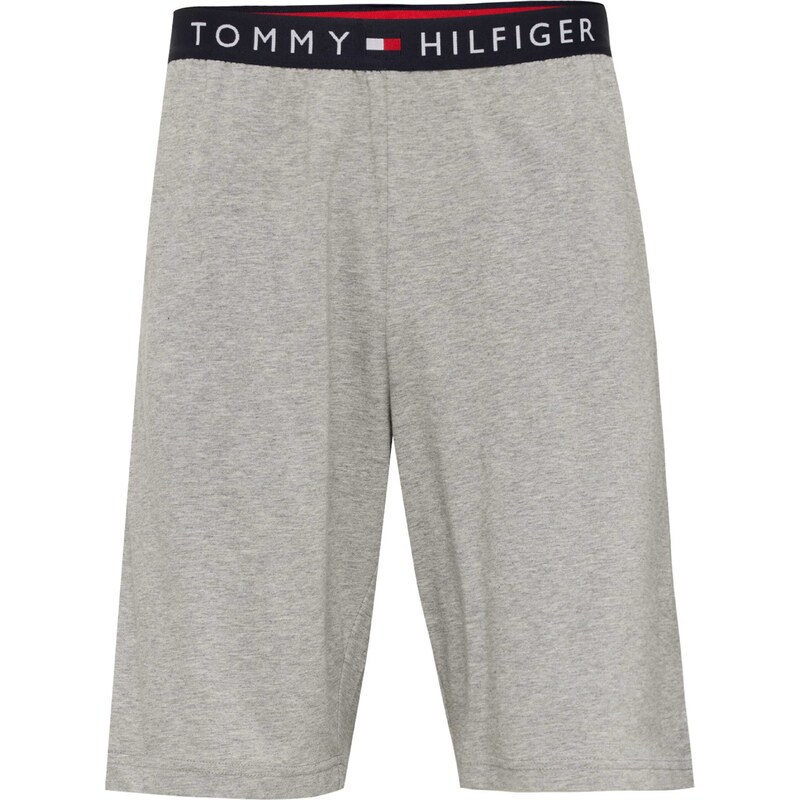 TOMMY HILFIGER Pyžamové kalhoty námořnická modř / šedý melír / červená / bílá