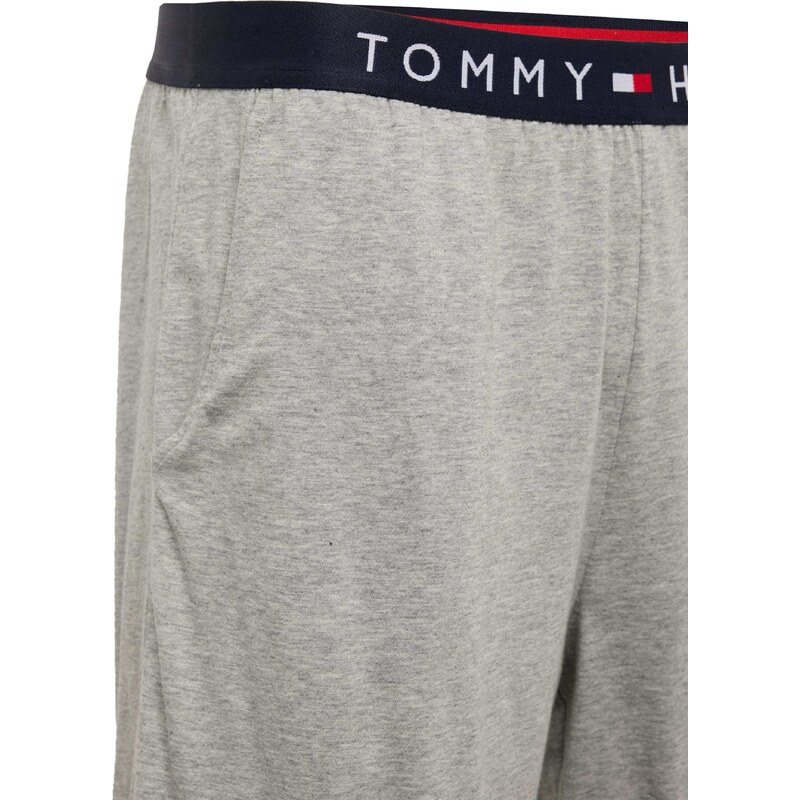 TOMMY HILFIGER Pyžamové kalhoty námořnická modř / šedý melír / červená / bílá